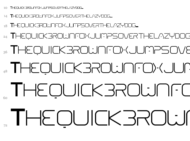 01 Digitall font waterfall